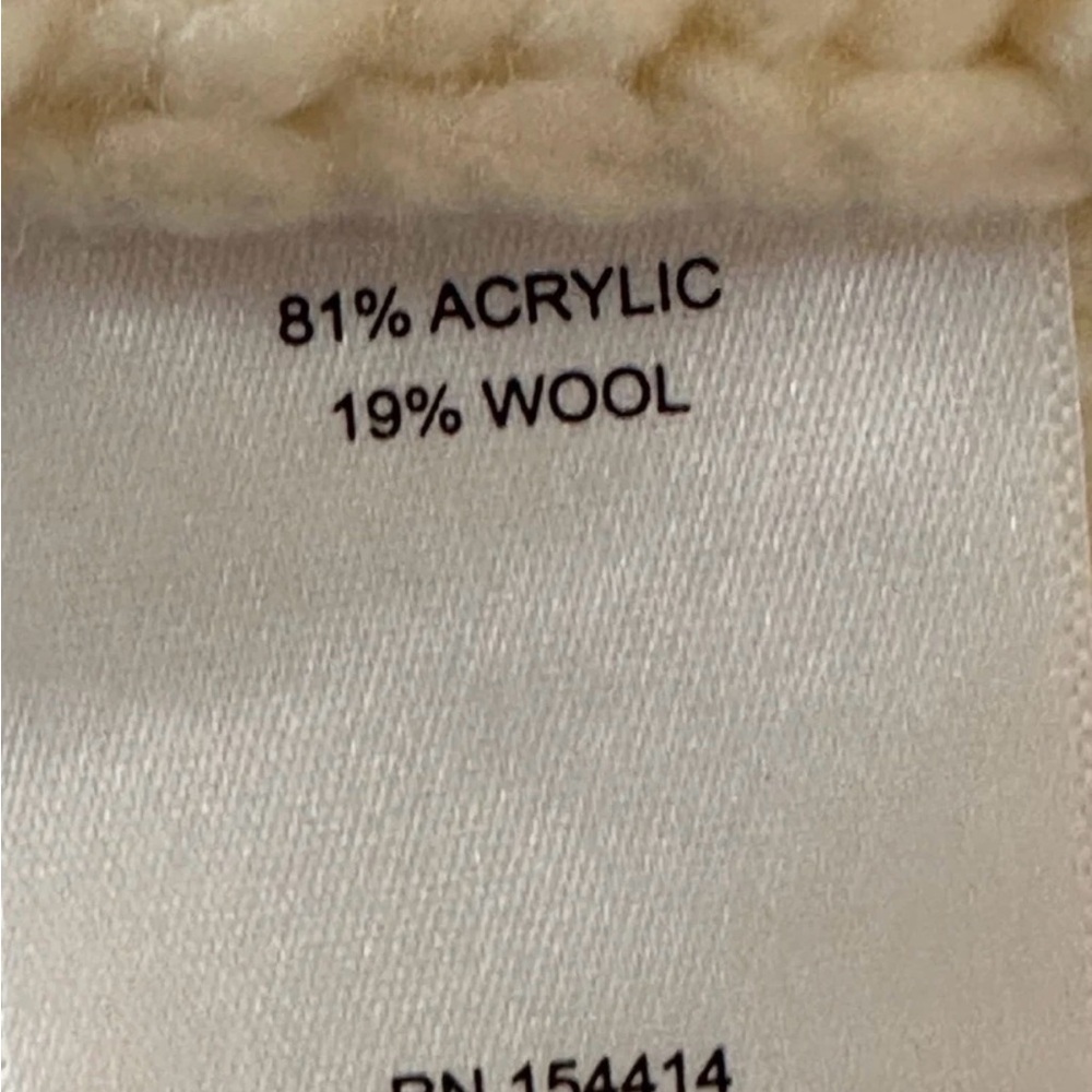 L-ayard Cream Long Sleeve Mock Turtleneck Knit Pullover Sweater size Medium - Picture 6 of 9